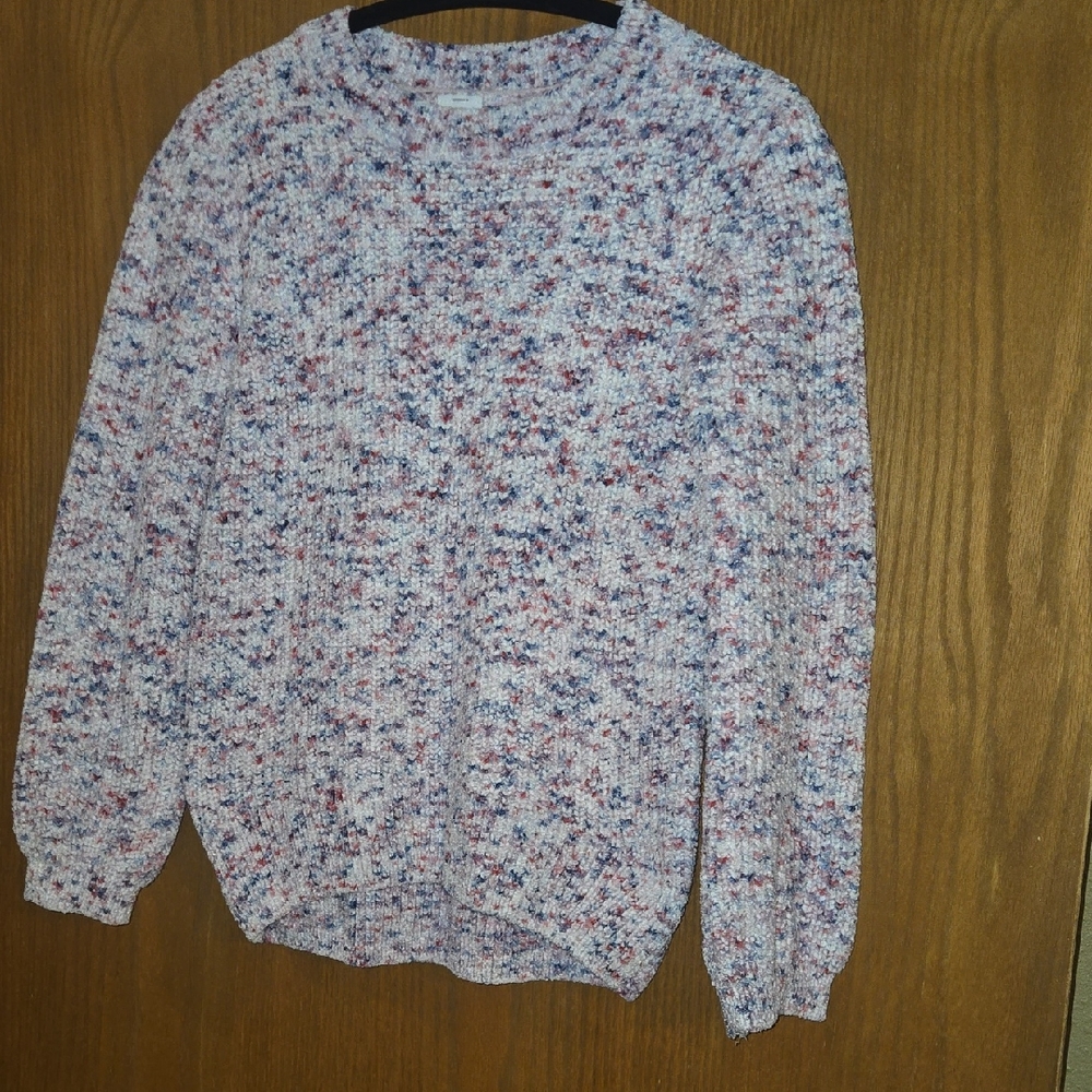 Wonder Nation Girls Speckled Crewneck Sweater